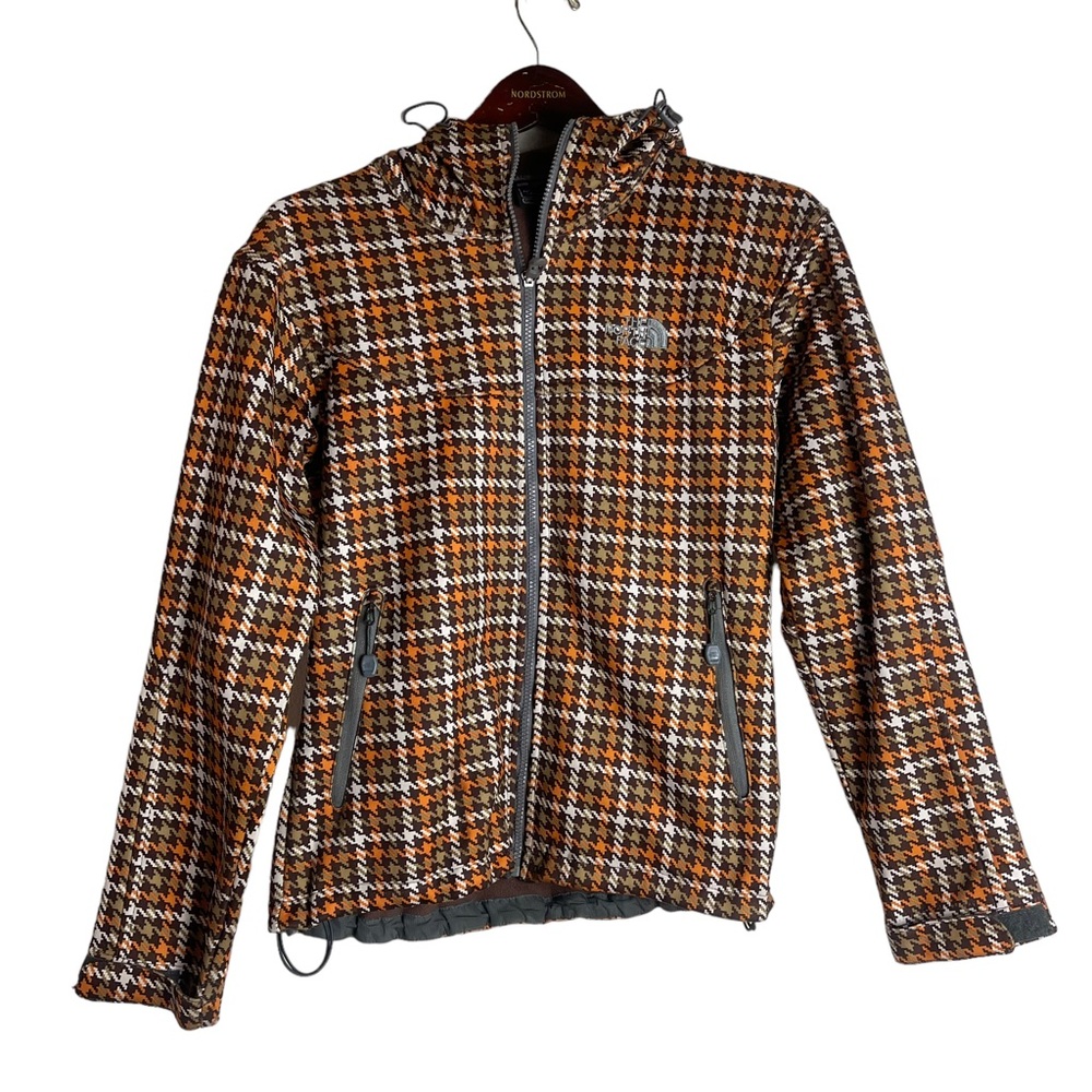 THE NORTH FACE Women’s Orange Houndstooth Snowboard Jacket Size L Summit Series